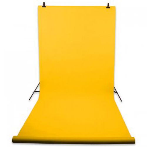 Студийный фон виниловый желтый для фото и видео (полипропилен) 2,75х5м