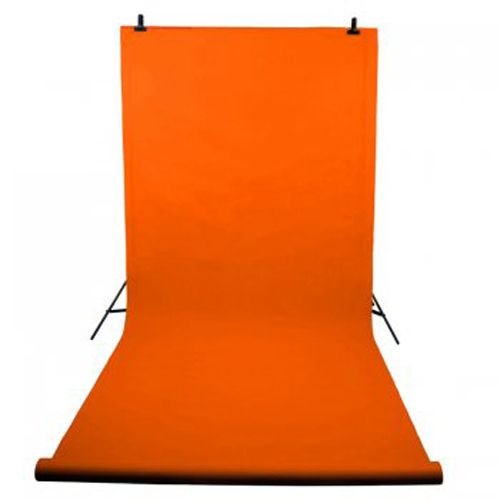 Студийный фон виниловый для фото и видео, оранжевый (полипропилен) 2,75х5м